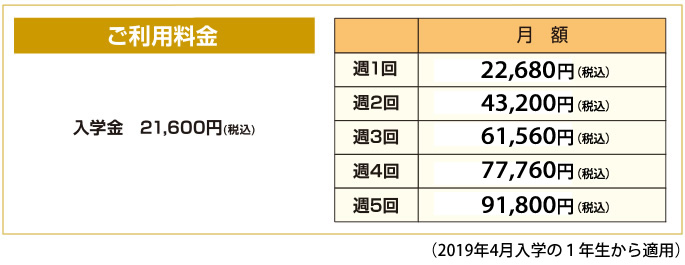 料金表